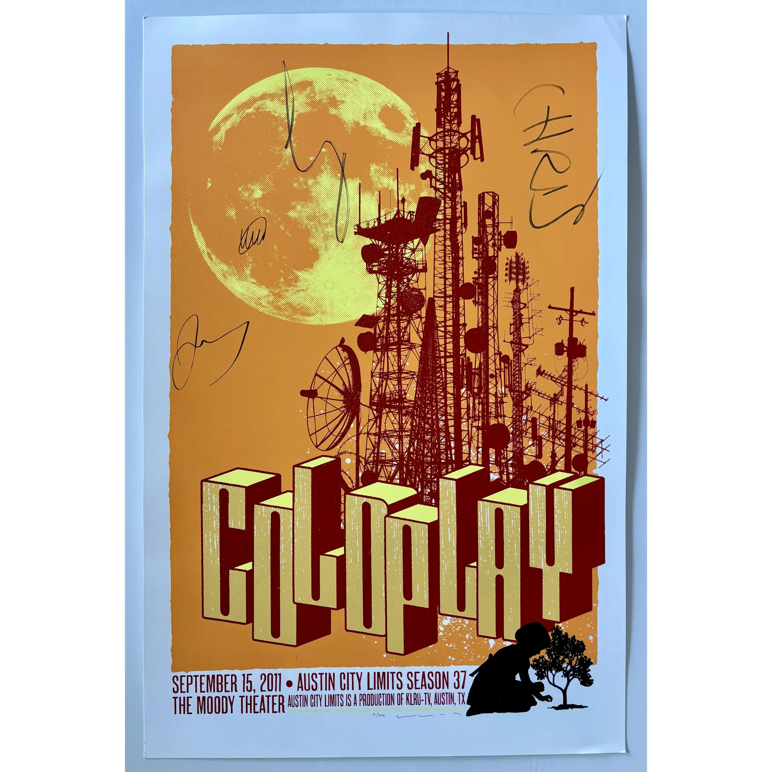 Spoon - Austin City Limits original poster - Season 48 - Signed by Spoon - Austin City Limits original poster - Season 48 - Signed by